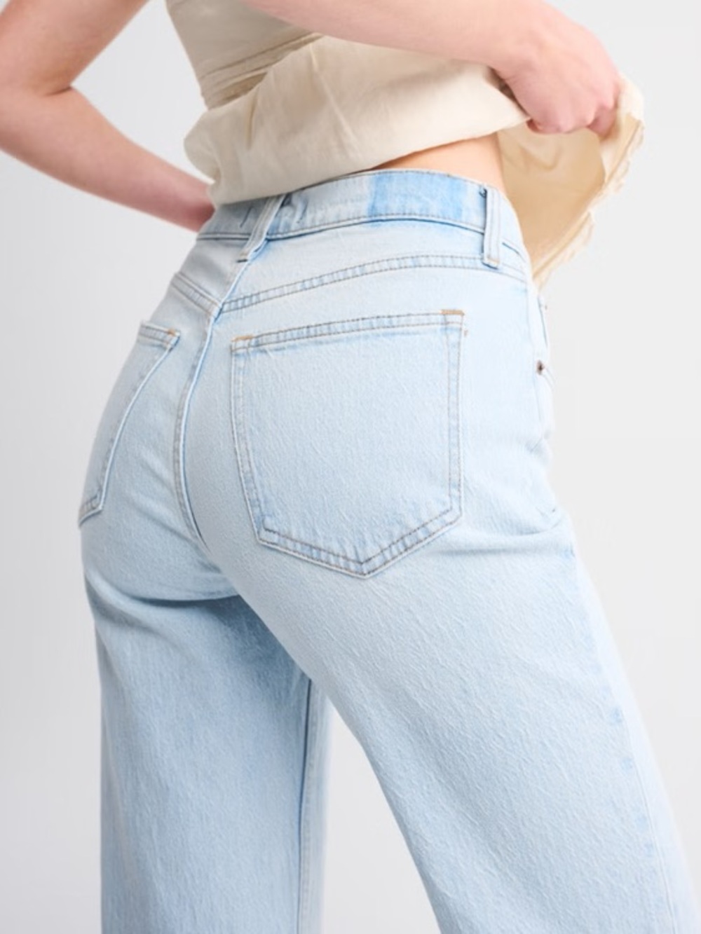 90's Straight Ultra High Rise Jeans - Curve Love - Abercrombie + Fitch - Picture 5 of 16